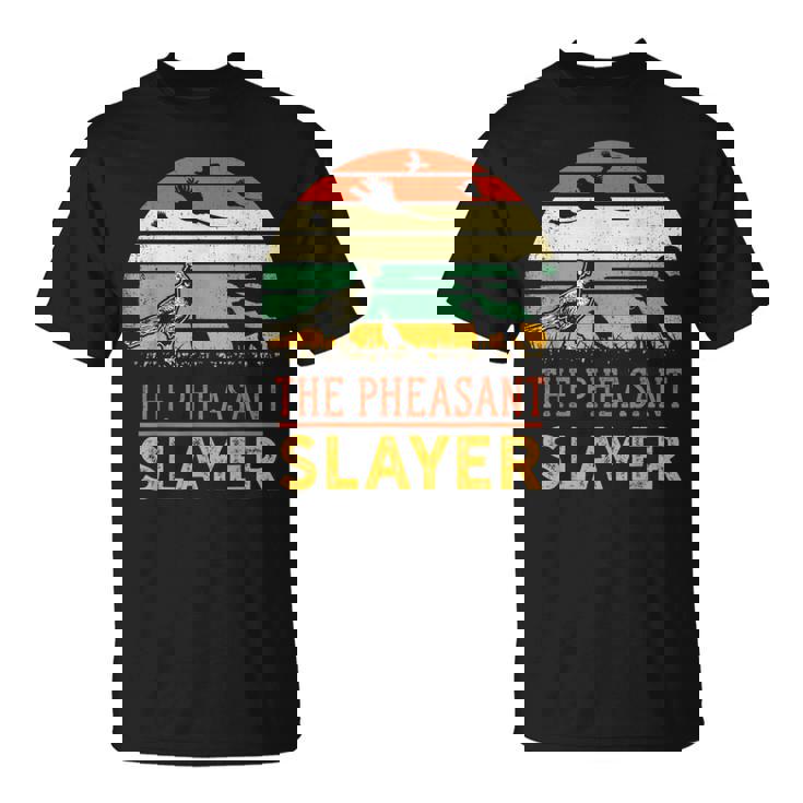 キジの鳥狩り 面白いスレイヤーハンターレトロヴィンテージ Tシャツ