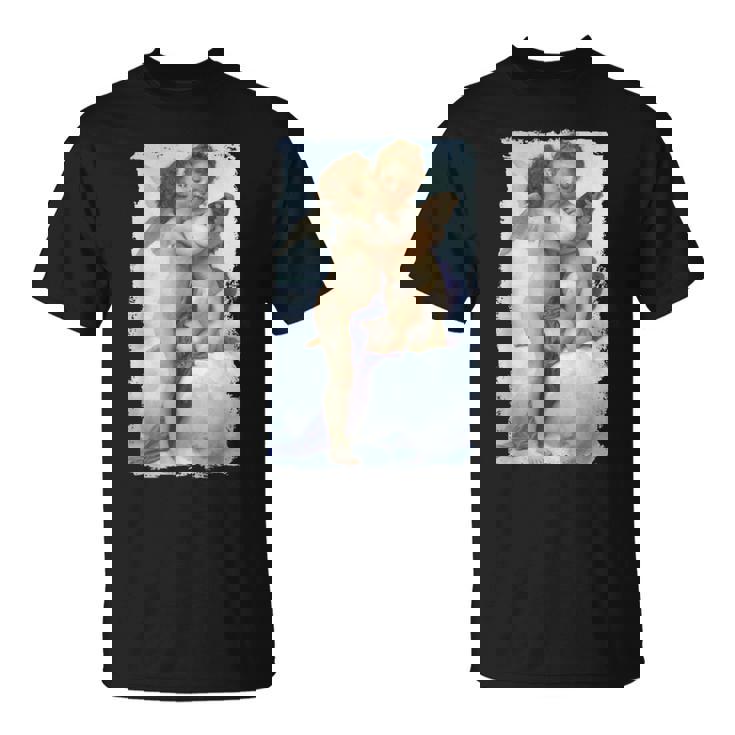 キスエンジェルズ ファーストキス 絵画 天使 キス キューピッド ラブ Tシャツ