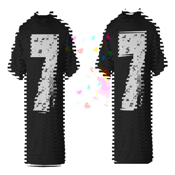 キッズ 7歳の誕生日パーティーケーキクライマークライムボルダリング Tシャツ