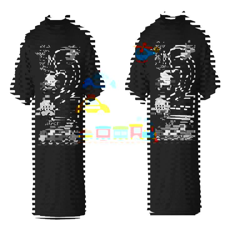 キッズトラック 電車 2歳の誕生日パーティー 幼児 2歳 誕生日 Tシャツ