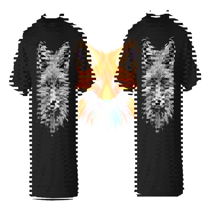 キツネのモチーフ キツネが大好き 赤いキツネ 小さなキツネが大好き Tシャツ