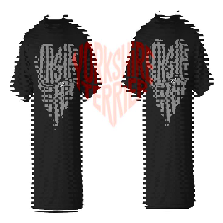 クリエイティブ・ヨークシャー・テリア ラブ・ヨークシャー・テリア・ハート Tシャツ