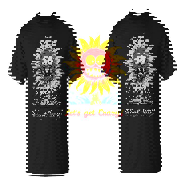 クレイジー クレイジー 面白い ひまわり Tシャツ