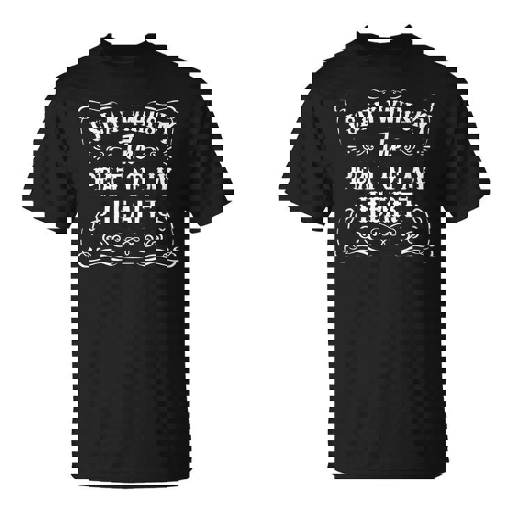 メンズ クールウイスキー飲む引用アイラ島ウイスキーピートオブマイハート Tシャツ