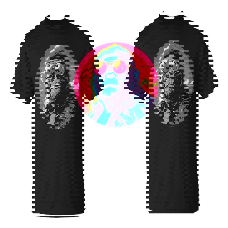 クールゴリラ サングラス付き サンセット ゴリラ Tシャツ