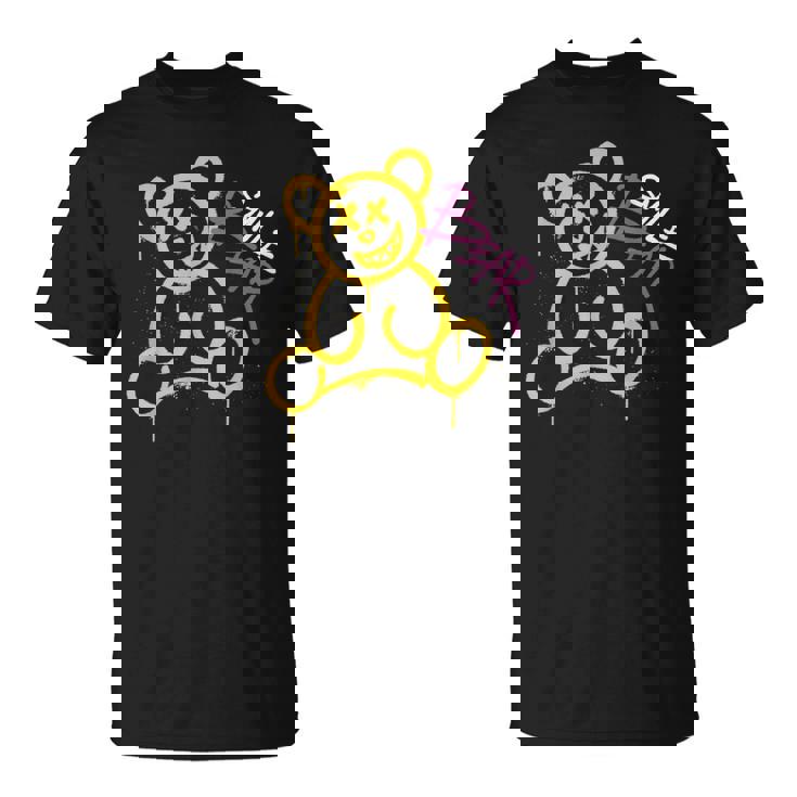グラフィティベア グラフィティ テディベア 笑うクマ スマイルベア Tシャツ
