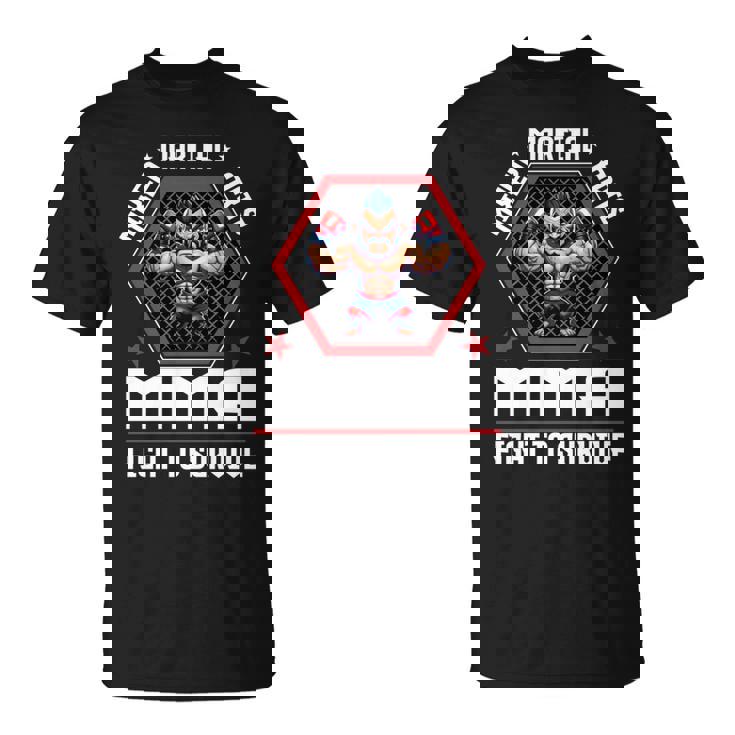 ケージファイティングで生き残るための総合格闘技mmaファイト 長袖tシャツ Tシャツ