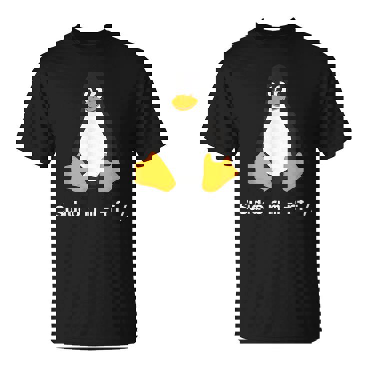 コンピューター -Udo Rm -Rf Tux Linux ペンギン プログラマー Tシャツ