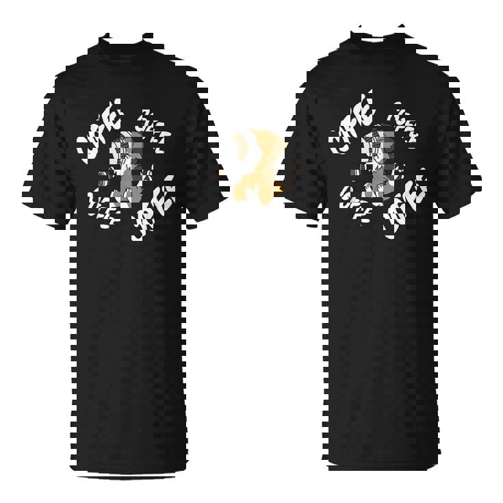 コーヒーシェットランド・シープドッグ犬 Tシャツ