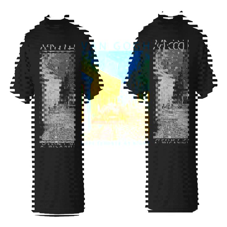 ゴッホ 面白いtシャツ アート 夜のカフェテラス 印象派 絵画 メンズ レディース 面白い 服 美術 油彩画 長袖tシャツ Tシャツ
