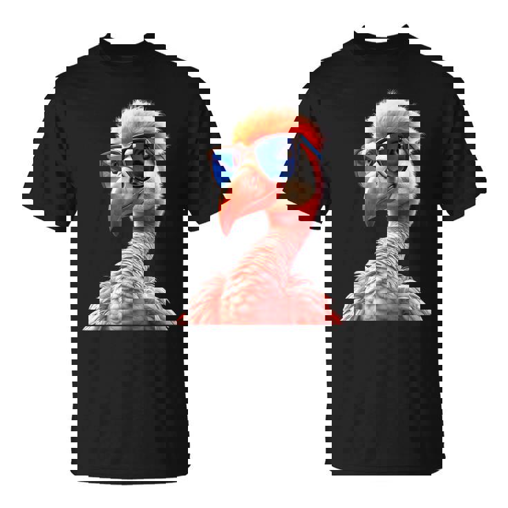 サングラスをかけたフラミンゴ フラミンゴが大好き かわいいフラミンゴ Tシャツ