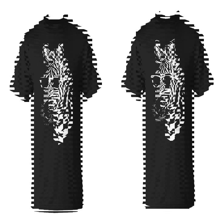 サングラス付きゼブラ おもしろゼブラ Tシャツ