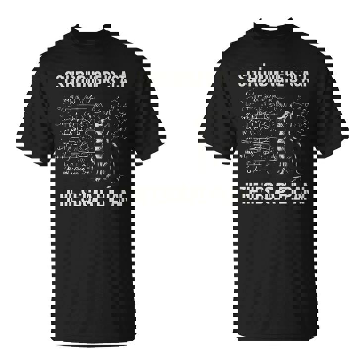 シュレーディンガーの猫 脱出計画 物理ジョーク 長袖tシャツ Tシャツ