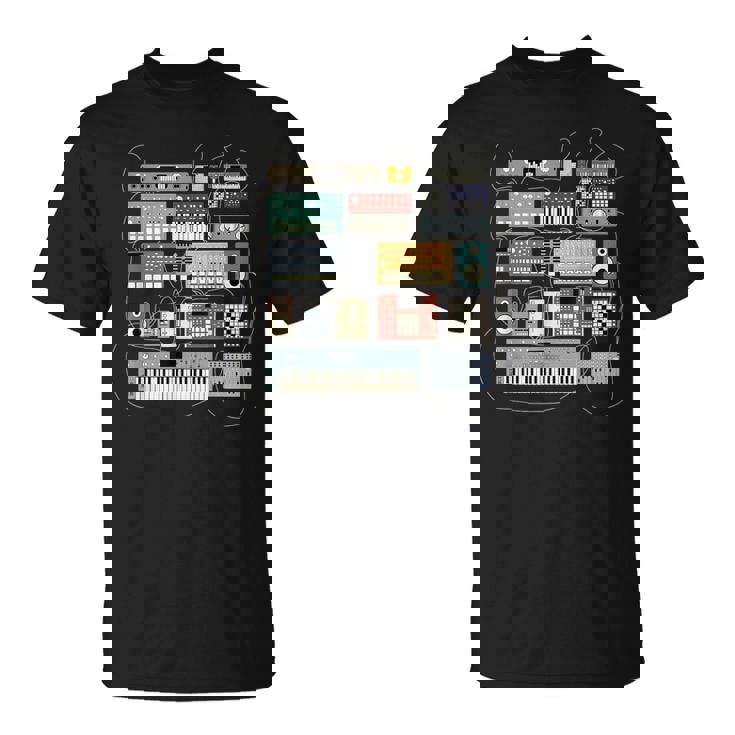 シンセサイザー エレクトロニック・ミュージシャン と Dj Tシャツ