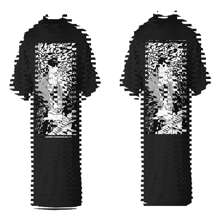 シンセサイザー テクノ 音楽 面白い サムライ シンセサイザー 長袖tシャツ Tシャツ