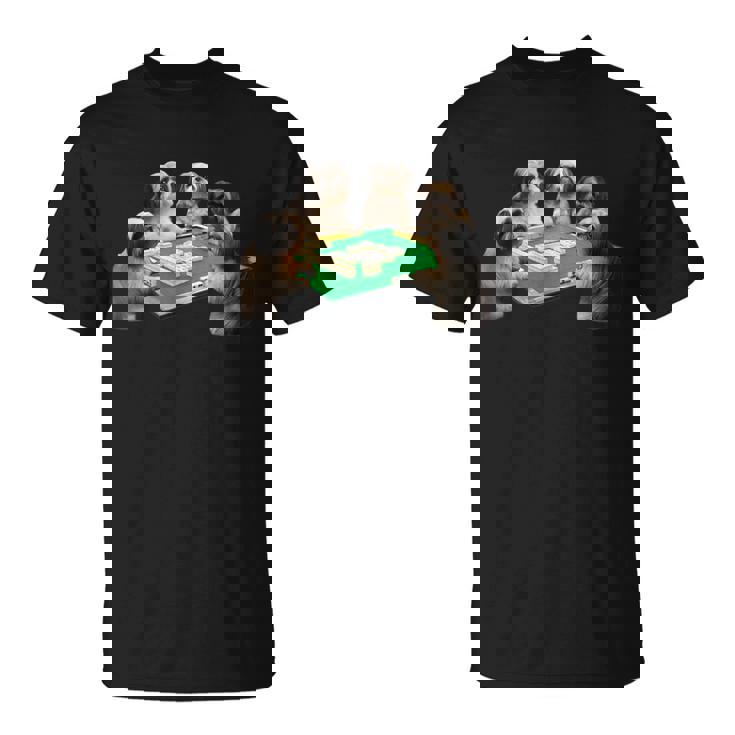 シーズー イヌ 麻雀 面白いtシャツ 犬 文字入り メンズ おもしろ 面白い 服 おもしろグッズ ネタ 雀士 Tシャツ