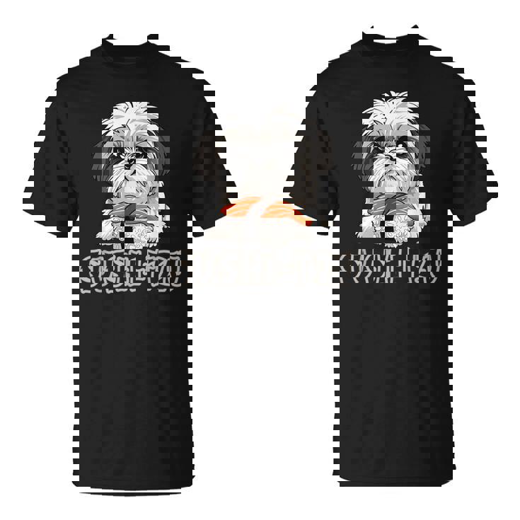 シーズー寿司 すしーず 犬 おもしろい しーず 寿司好き犬 Tシャツ