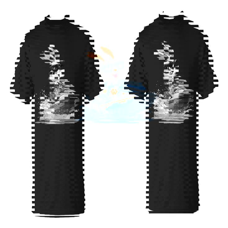 ジェットスキー ジェットスキー ウサギ イースターバニー サングラス Tシャツ