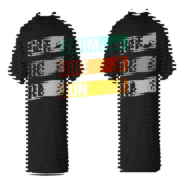 スイム・バイク・ラン トライアスロン選手 アスリート スポーツ トライアスロン Tシャツ