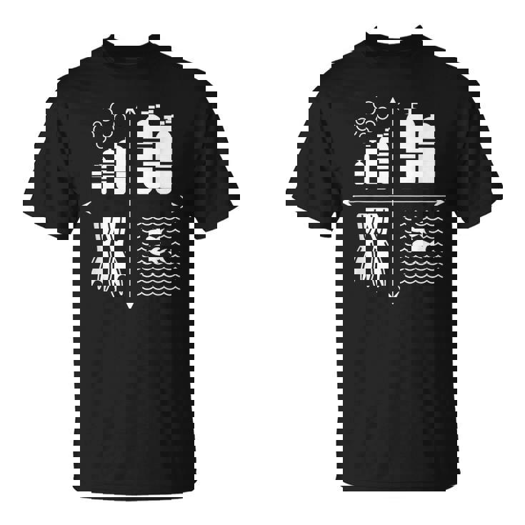 スキューバダイビングギア 水中ダイバー スキューバダイバー Tシャツ