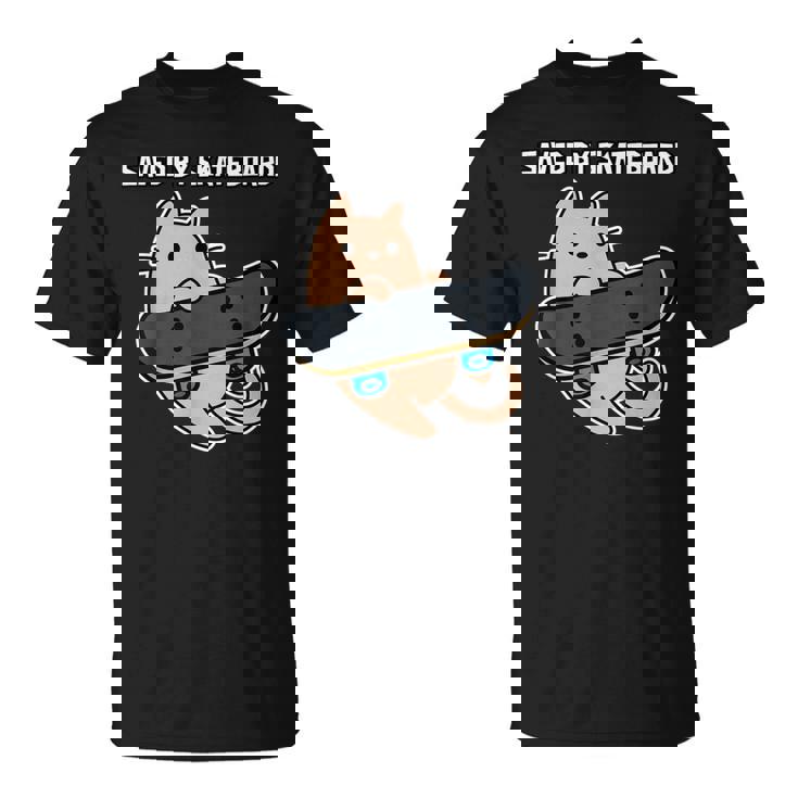 スケートボード猫sk8スケートボードで保存 Tシャツ