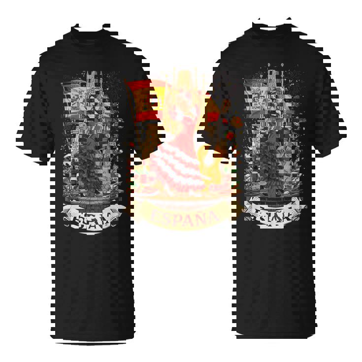 スペイン フラメンコ セビリア アンダルシア バルセロナ Tシャツ