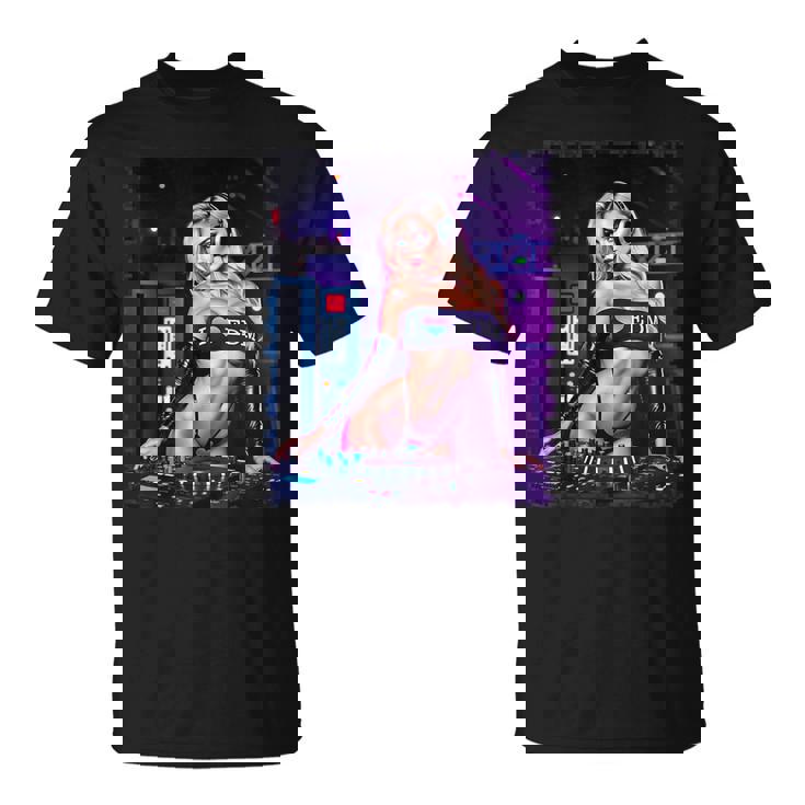 セクシーガールedmシャツメンズ–セクシーブロンドdjレイブ Tシャツ
