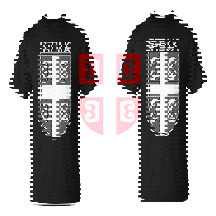 セルビアクロスシールドセルビアアーム。 Tシャツ