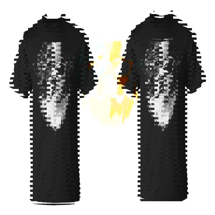 セントバーナード 犬 グラフィック ペット アートワーク セントバーナード Tシャツ