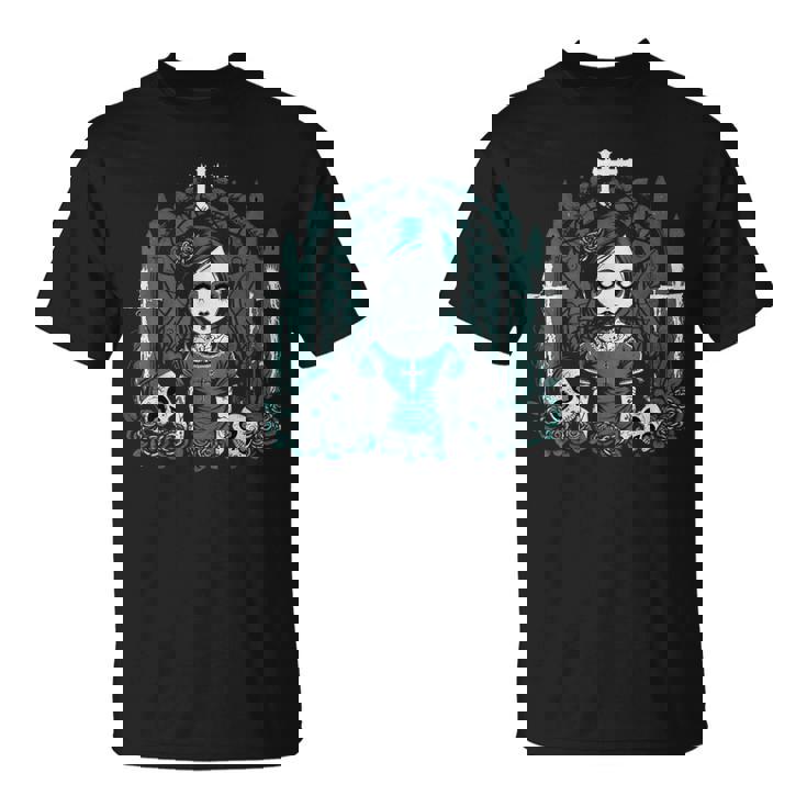 ダーク ゾンビ ゴシック人形 ちびスタイルと不気味な Tシャツ