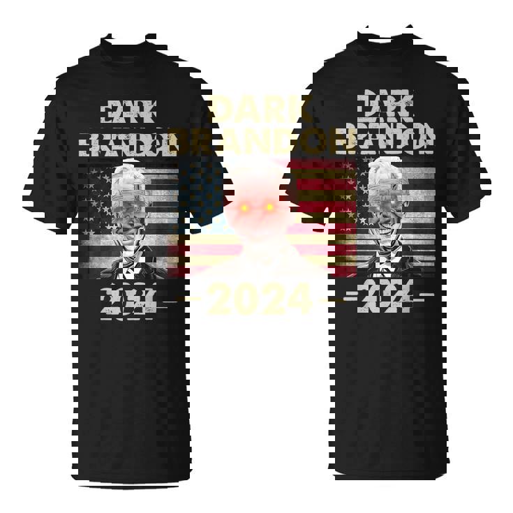 ダークブランドン・バイデン 2024 レトロフラッグ Usa ファニー ジョー・バイデン Tシャツ