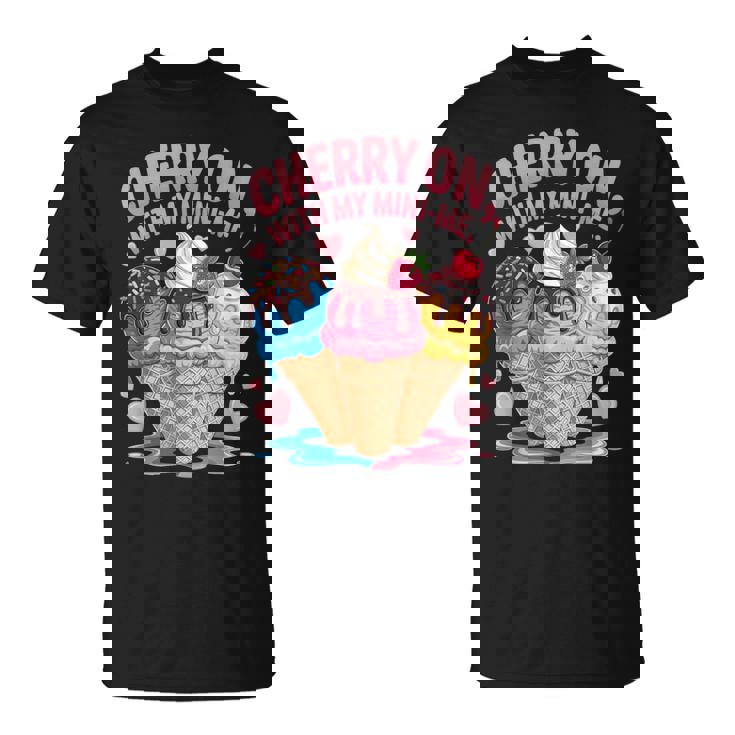 チェリー・オン・ウィズ・マイ・ミニ・ミー・アイスクリーム・ラブ Tシャツ