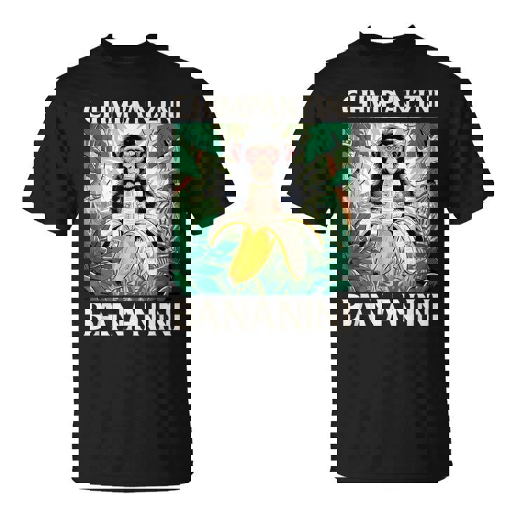 チンパンジーニ バナニーニ イタリアン ブレイン ロート ミーム Tシャツ