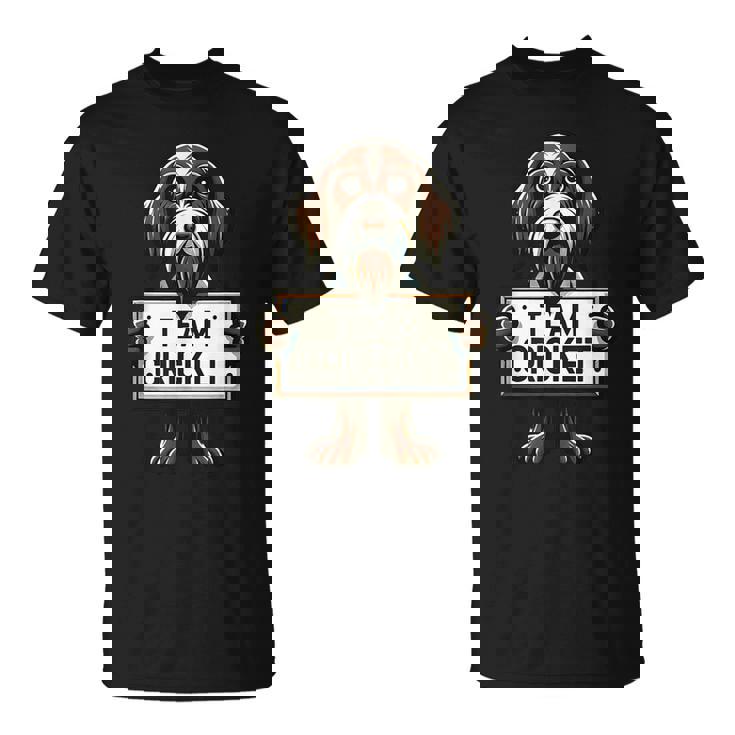 チームクリケット、クリケットの正義、犬好き、ハンティングドッグ Tシャツ