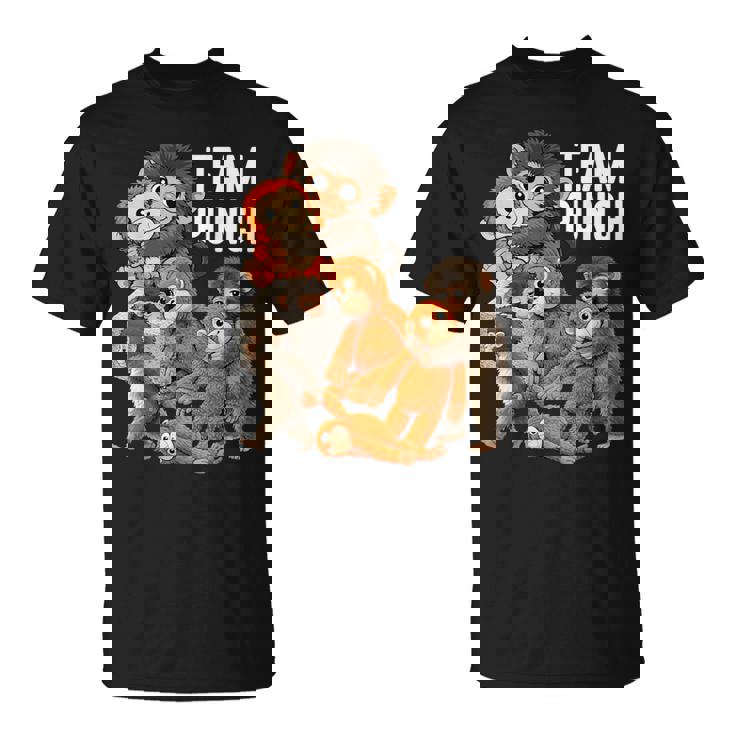 チームパンチ パンチくん 日本 赤ちゃん 猿 かわいい Tシャツ