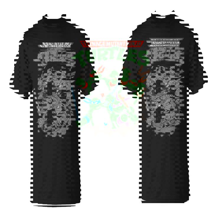 ティーンエイジ・ミュータント・ニンジャ・タートルズ アンティーク調ポスター Tシャツ