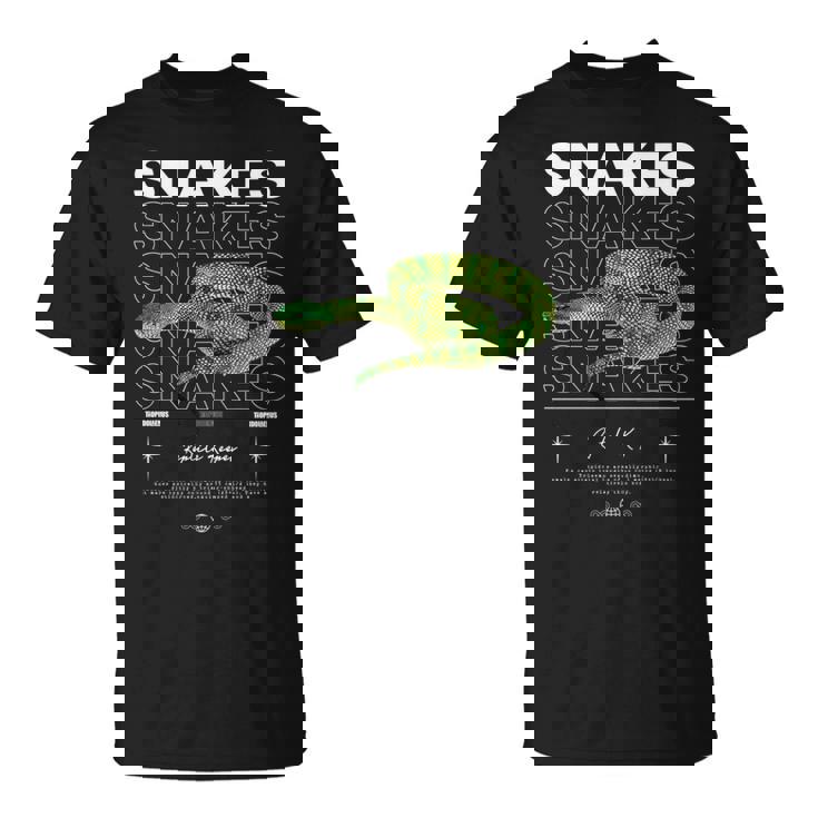 テンプルピットバイパースネークストリートウェア爬虫類キーパー 長袖tシャツ Tシャツ