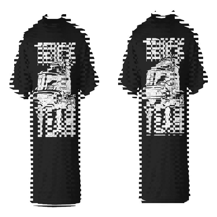 トラッカー 18輪トラック イェーピンク Tシャツ