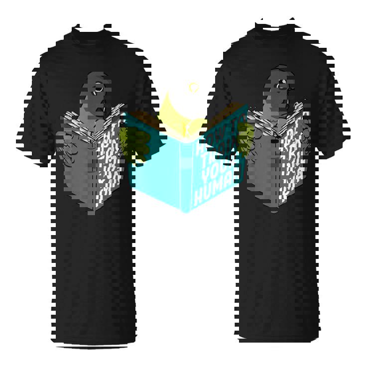 トレイン・ユア・ヒューマン I ブック・パロット I セネガルオウム Tシャツ