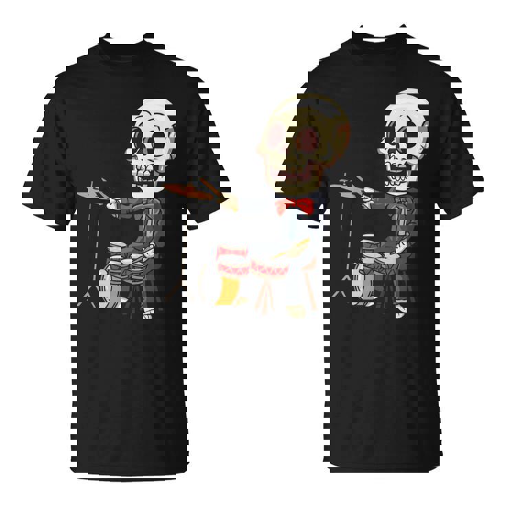 ドラミング スケルトン ドラム プレーヤー ドラマー パーカッション ドラム 長袖tシャツ Tシャツ