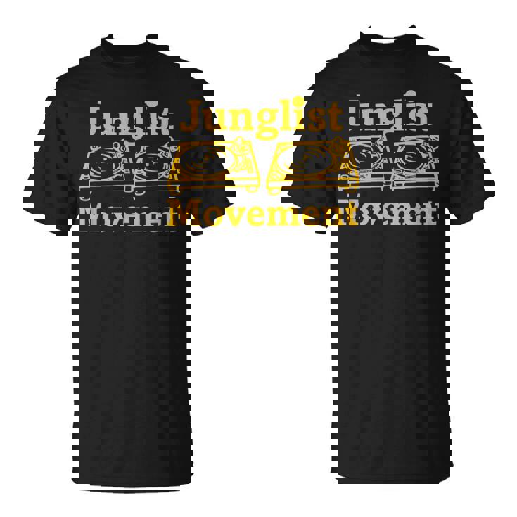 ドラムンベース レイバー ジャンクリスト ムーブメント Dj ターンテーブル アート デザイン Tシャツ