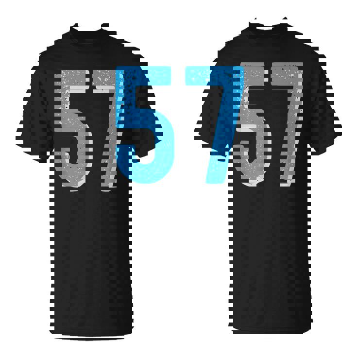ナンバー 57 スポーツブルーナンバー Tシャツ