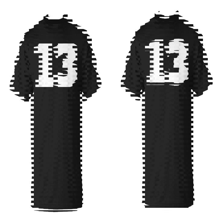 ナンバー13 Thirn スポーツチーム フロントプリント お揃い 誕生日 Tシャツ