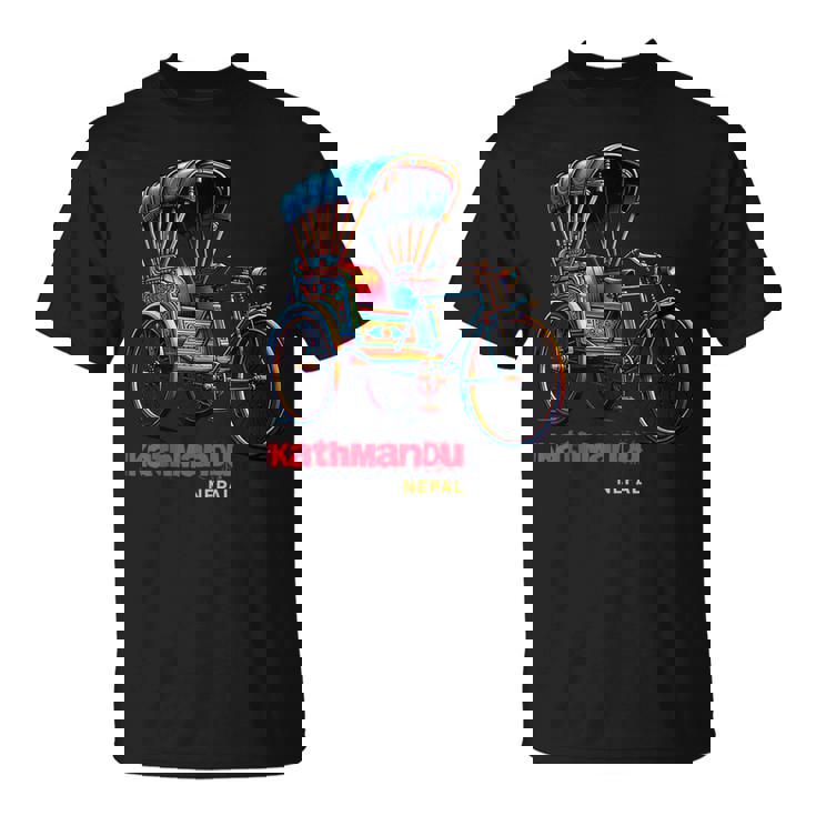 ネパール 自転車 リッチショウ お土産 ネパール カトマンズ Tシャツ