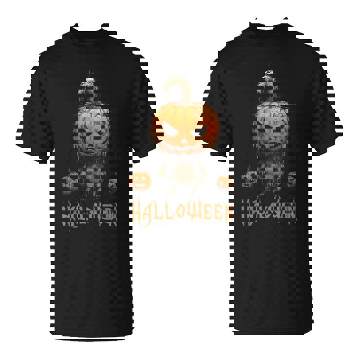ハロウィン不気味なパンプキンシャツ Tシャツ