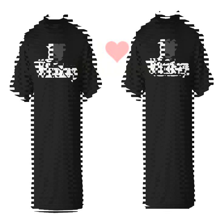 ハートウイスキーウイスキーが大好き Tシャツ