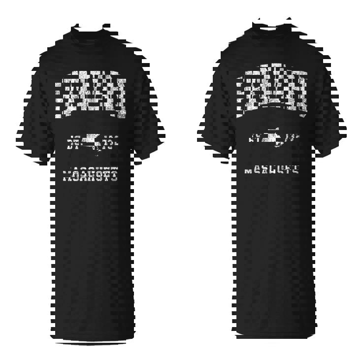 ハーバード マサチューセッツ Ma ビンテージ アスレチック スポーツデザイン Tシャツ