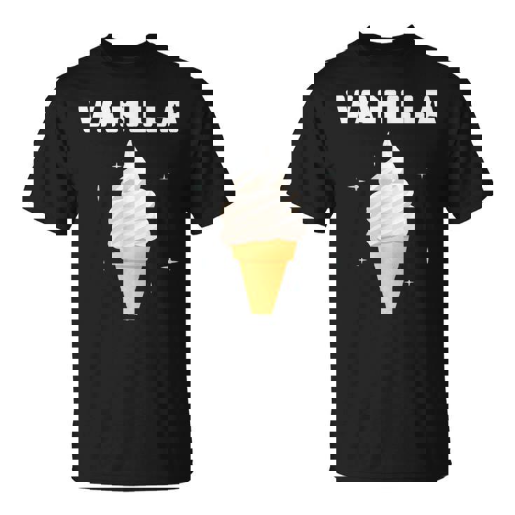 バニラ アイスクリーム コーン ジェラート スイートデザート 冷凍食品 Tシャツ
