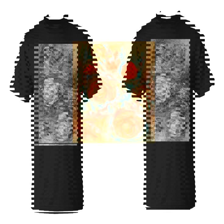 バラの花束 ルノワール 印象派 カラフル絵画 Tシャツ