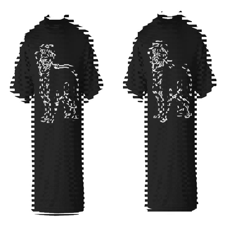 バーニーズマウンテンドッグ ミニマリストバッジ パッチラインアート Tシャツ